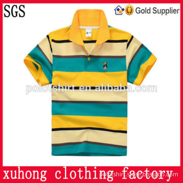Short sleeves stripe polo shirts for kid